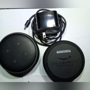 2 Amazon Echo Dots 3rd Gen Generation Original Charger Alexa Voice Speaker